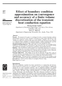 Effect of Boundary Condition Approximation On