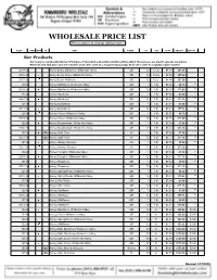 New Pricing Sheet