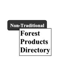 Non-Traditional Forest Products Directory Is Produced By