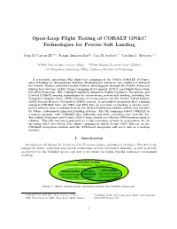 Open-Loop Flight Testing of COBALT GN&C Technologies for Precise Soft Landing