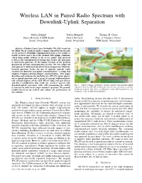 Wireless LAN in Paired Radio Spectrum with Downlink-Uplink Separation