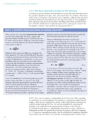 5.3.43The First Relativistic Models of the Universe