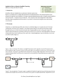 Application Note on Remote Amplifier Powering Abbreviations in This Article: Whitham D