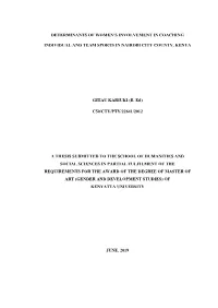 Determinants of Women's Involvement in Coaching