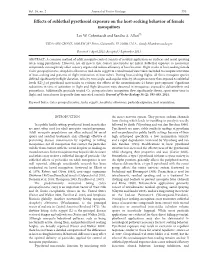 Effects of Sublethal Pyrethroid Exposure on the Hostseeking
