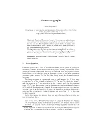 Games on Graphs