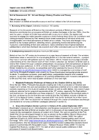 Impact Case Study (Ref3b) Institution: University of Bristol