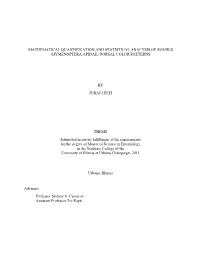 Mathematical Quantification and Statistical Analysis of Bombus (Hymenoptera:Apidae) Dorsal Color Patterns