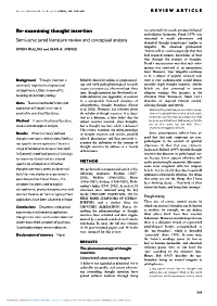 Re-Examining Thought Insertion Semi-Structured Literature Review and Conceptual Analysis