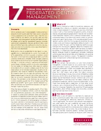 The 7 Things You Should Know About Federated Identity Management