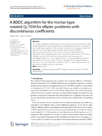 A BDDC Algorithm for the Mortar-Type Rotated Q FEM for Elliptic Problems