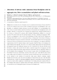 Alteration of Nitrous Oxide Emissions from Floodplain Soils by Aggregate