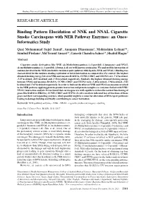 Binding Pattern Elucidation of NNK and NNAL Cigarette Smoke Carcinogens with NER Pathway Enzymes: an Onco-Informatics Study