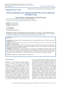Effects of Adenoidectomy and Adenotonsillectomy on the Components of Waldeyer Ring