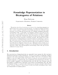 Knowledge Representation in Bicategories of Relations