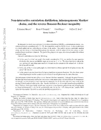 Non-Interactive Correlation Distillation, Inhomogeneous Markov Chains, and the Reverse Bonami-Beckner Inequality