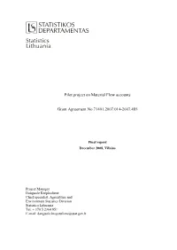 Pilot Project on Material Flow Accounts