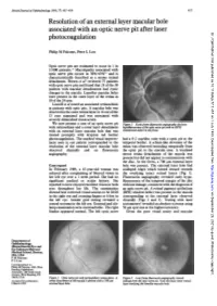 Resolution Ofan External Layer Macular Hole Associated with An