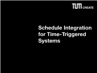 Schedule Integration for Flexray