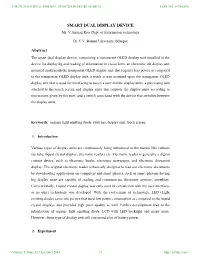 SMART DUAL DISPLAY DEVICE Abstract