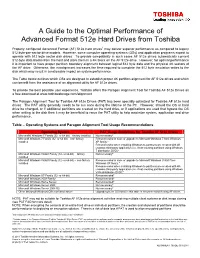 A Guide to the Optimal Performance of Advanced Format 512E Hard Drives from Toshiba