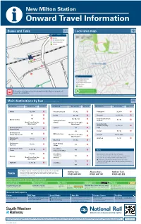 New Milton Station I Onward Travel Information Buses and Taxis Local Area Map