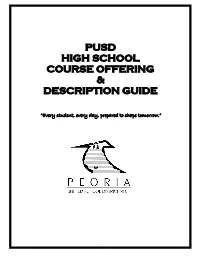 Pusd High School Course Offering & Description Guide