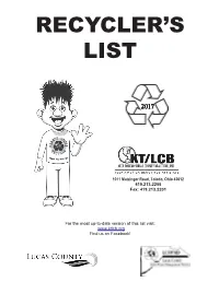 2017 Recyclers List
