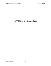 APPENDIX A: System Data