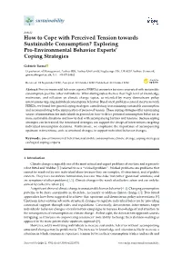 Exploring Pro-Environmental Behavior Experts' Coping Strategies