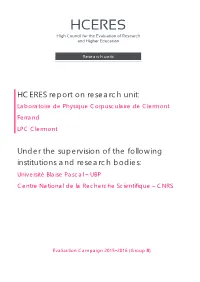 HCERES Report on Research Unit: Under the Supervision Of