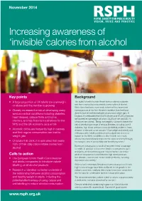 Increasing Awareness of 'Invisible' Calories from Alcohol