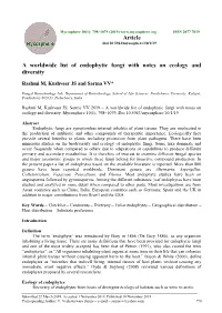 A Worldwide List of Endophytic Fungi with Notes on Ecology and Diversity