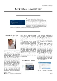 Cryptacus Newsletter