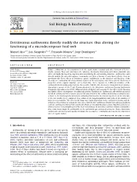 Detritivorous Earthworms Directly Modify the Structure, Thus Altering the Functioning of a Microdecomposer Food Web