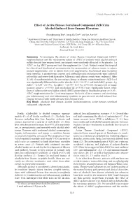 Effect of Active Hexose Correlated Compound (AHCC) in Alcohol-Induced Liver Enzyme Elevation