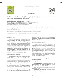 Hymenoptera) of Meghalaya with Special Reference to Encyrtidae, Mymaridae and Aphelinidae
