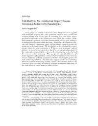 Intellectual Property Norms Governing Roller Derby Pseudonyms