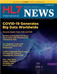 October 2020 HL7 News