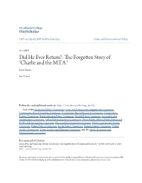 Did He Ever Return?: the Forgotten Story of "Charlie and the M.T.A."