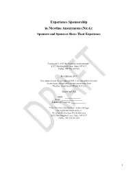 Experience Sponsorship in Nicotine Anonymous (Nica): Sponsors