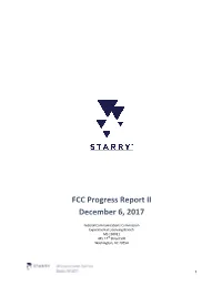 FCC Progress Report II December 6, 2017
