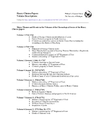 Henry Clinton Papers, Volume Descriptions