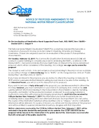 Notification Letter & List