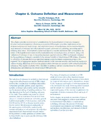 Outcome Definition and Measurement