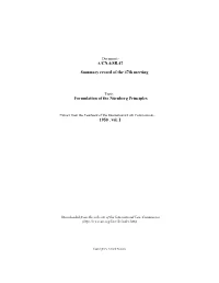 Summary Record of the 47Th Meeting