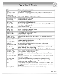 World War II Timeline D