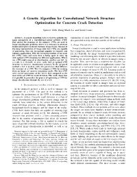 A Genetic Algorithm for Convolutional Network Structure Optimization for Concrete Crack Detection