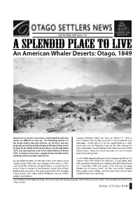 An American Whaler Deserts: Otago, 1849