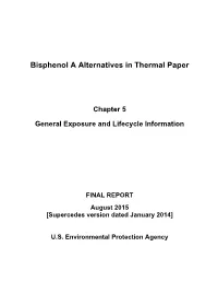 Bisphenol a Alternatives in Thermal Paper